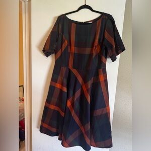 Retro style plaid dress